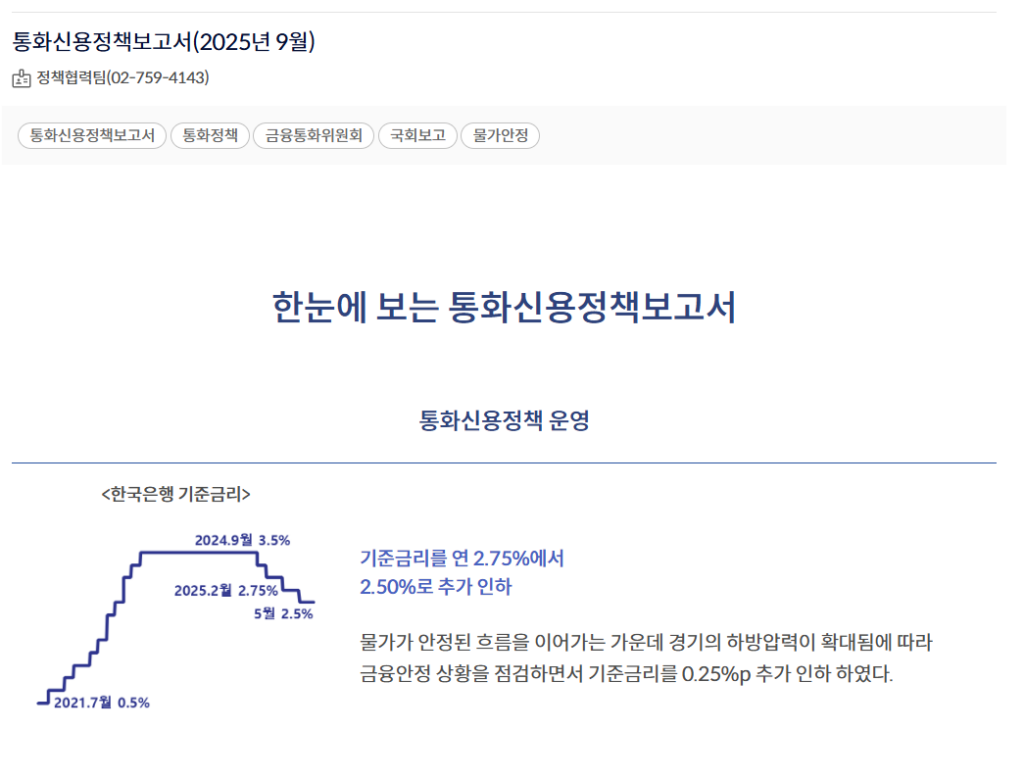 한국은행 금리 동결 이유 - 금리 동결